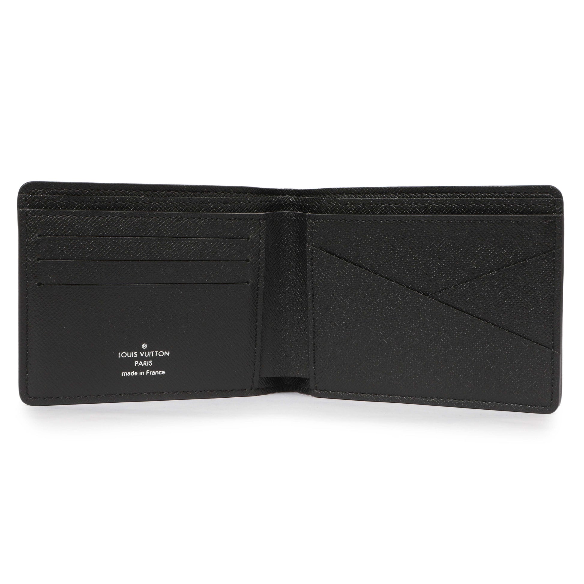 Exclusive Louis Vuitton Black Taiga Multiple Wallet — Top View