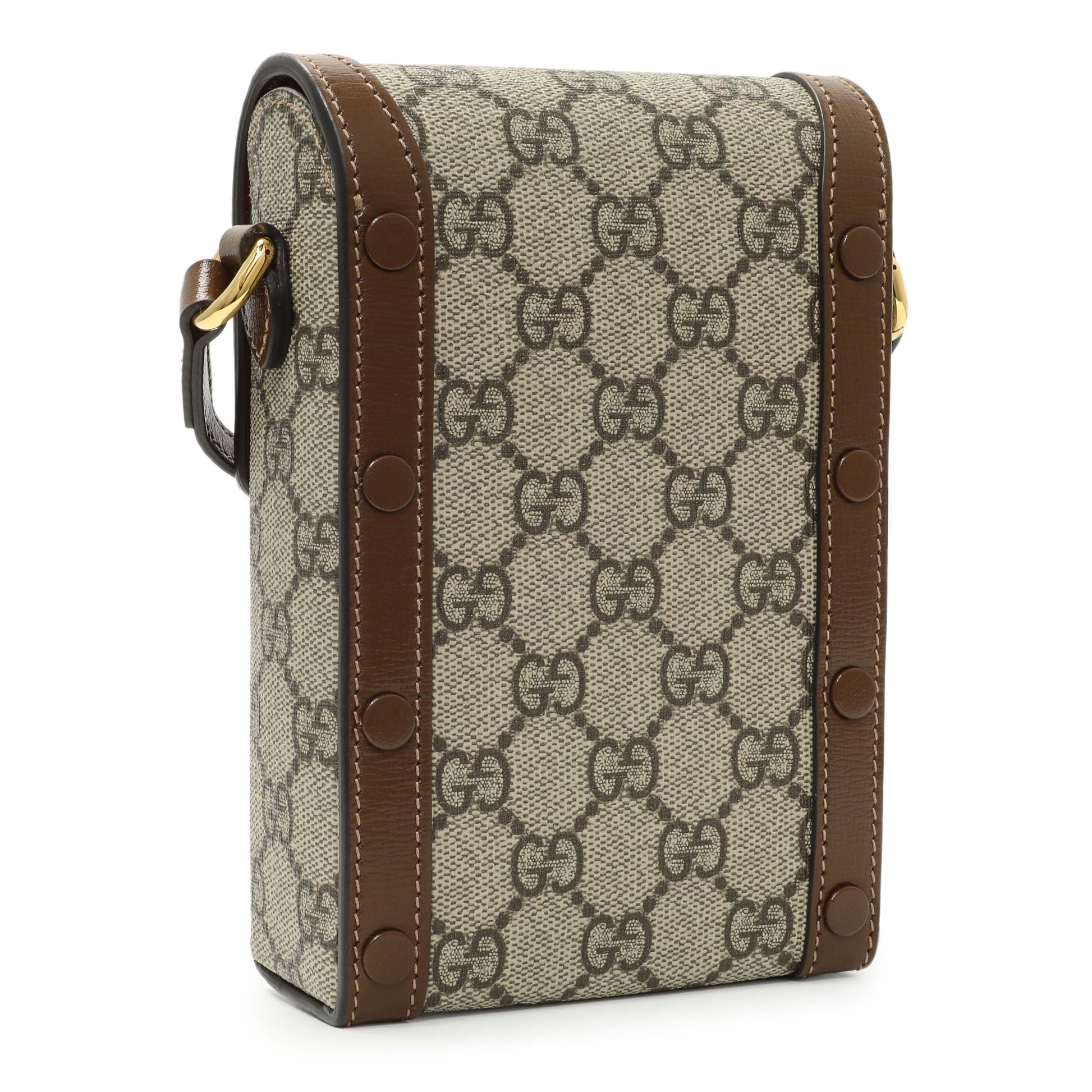 Exclusive Gucci GG Supreme Monogram Mini Horsebit 1955 Shoulder Bag — Side View