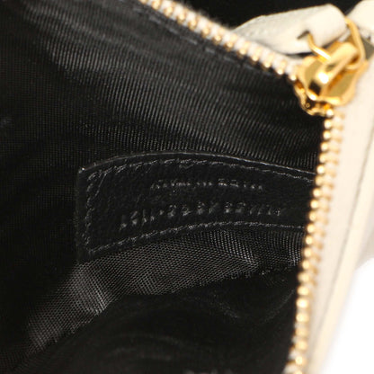 Exclusive Saint Laurent White Grain De Poudre Monogram Kate Belt Bag — Lifestyle View