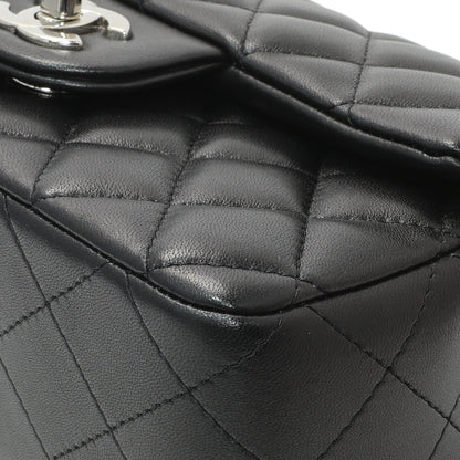 Exclusive Chanel Black Quilted Lambskin Mini Rectangular Flap — Detail View