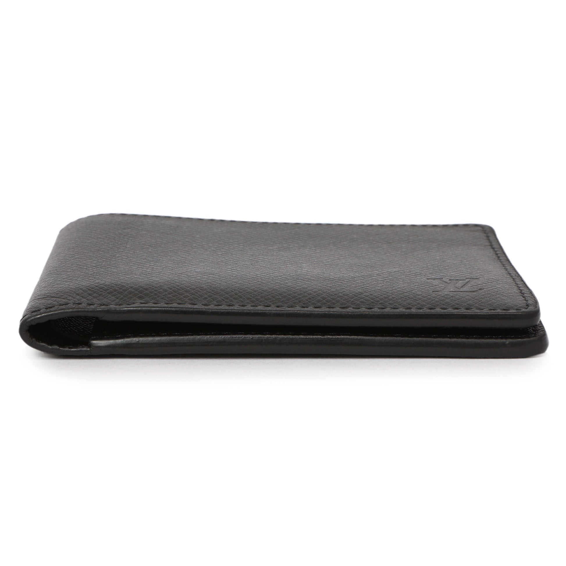 Exclusive Louis Vuitton Black Taiga Multiple Wallet — Back View