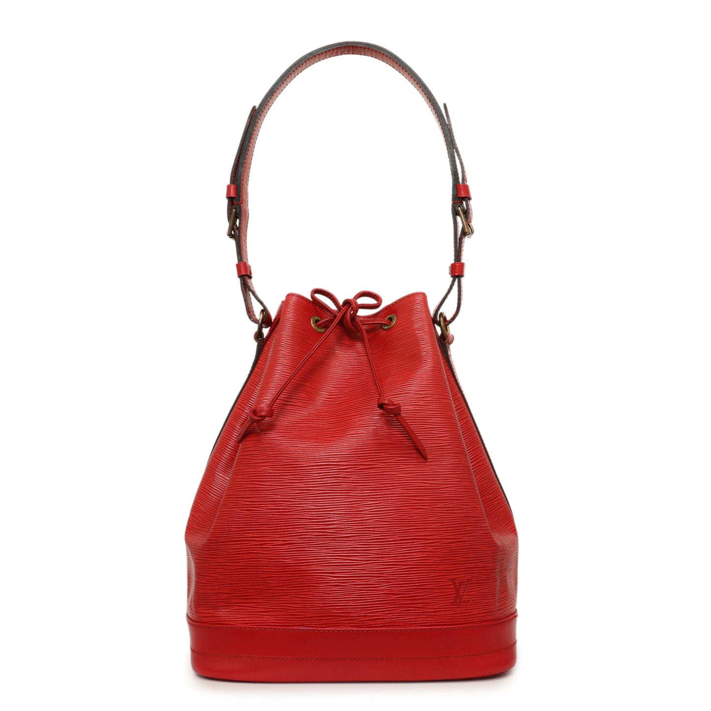 Exclusive Louis Vuitton Red Epi Noe — Front View