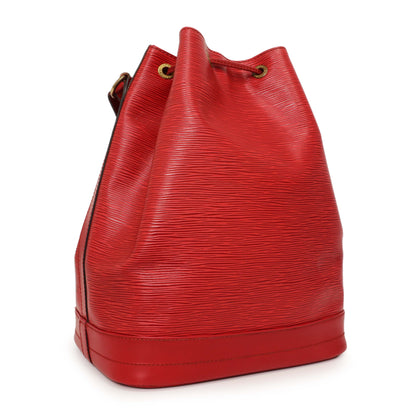 Exclusive Louis Vuitton Red Epi Noe — Side View