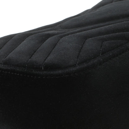 Exclusive Gucci Black Velvet Matelasse Mini GG Marmont Shoulder Bag — Lifestyle View