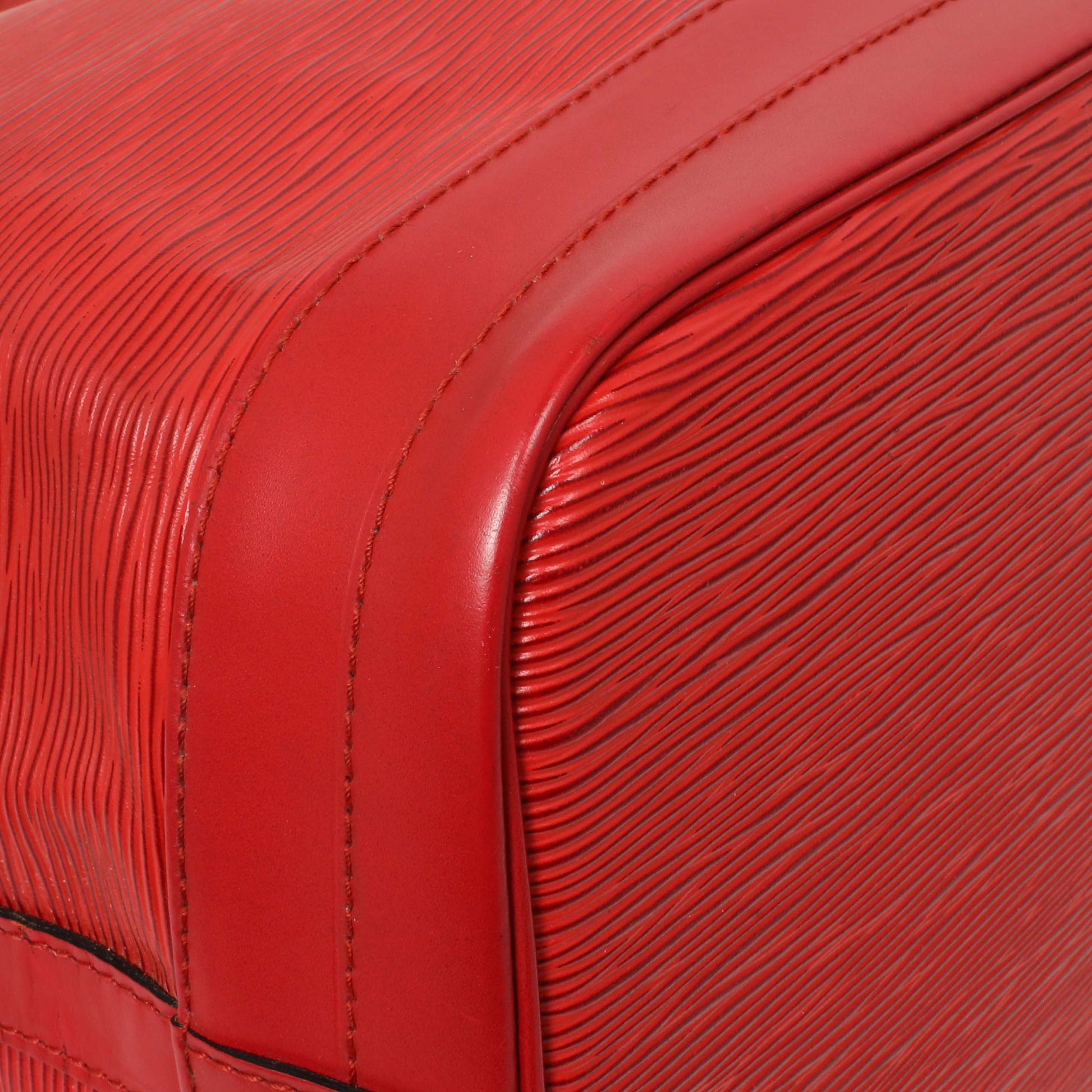 Exclusive Louis Vuitton Red Epi Noe — Lifestyle View