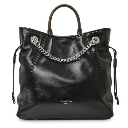Exclusive Louis Vuitton Black Lambskin Off Duty Backpack Vibe — Front View