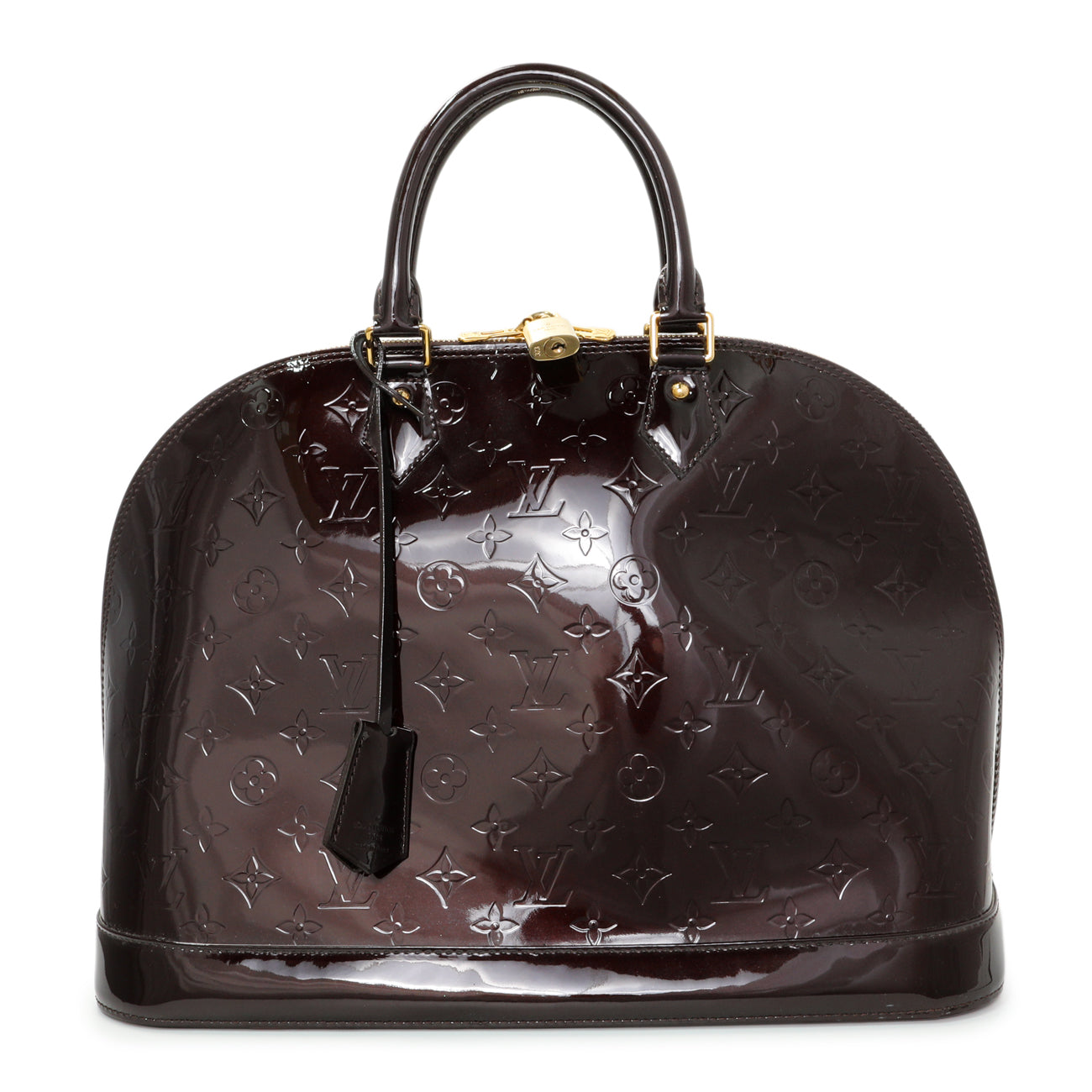 Exclusive Louis Vuitton Amarante Vernis Alma GM — Front View