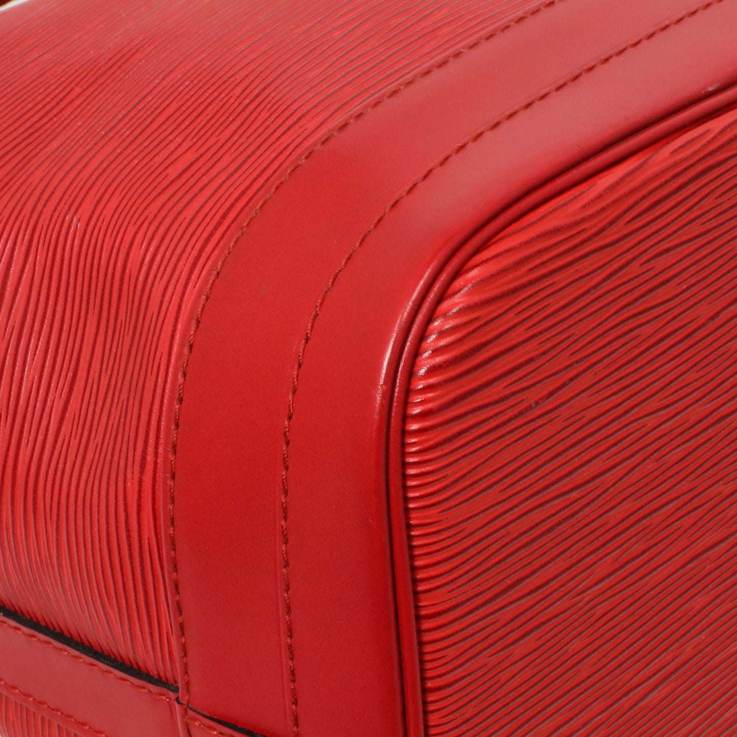 Exclusive Louis Vuitton Red Epi Noe — Top View