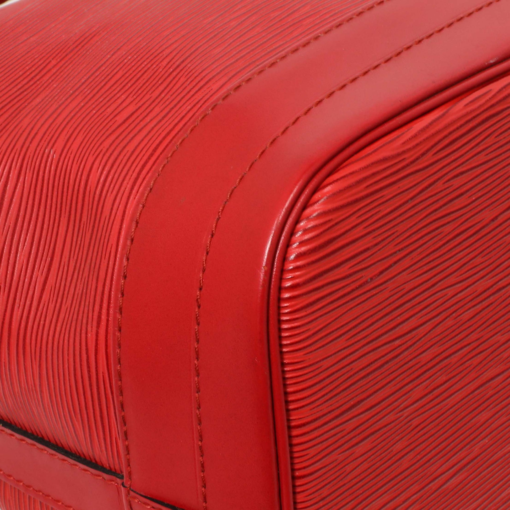 Exclusive Louis Vuitton Red Epi Noe — Top View