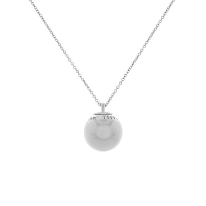 Exclusive Tiffany & Co. Sterling Silver HardWear Ball Pendant Necklace — Front View