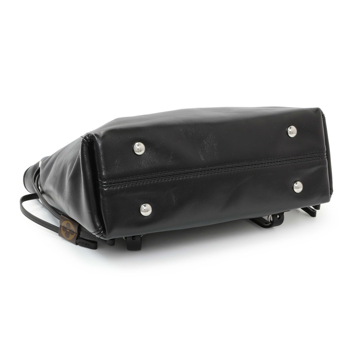 Exclusive Louis Vuitton Black Lambskin Off Duty Backpack Vibe — Back View
