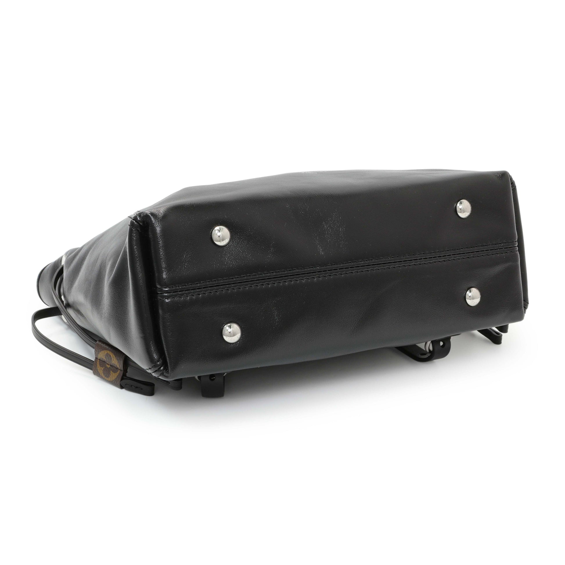 Exclusive Louis Vuitton Black Lambskin Off Duty Backpack Vibe — Back View