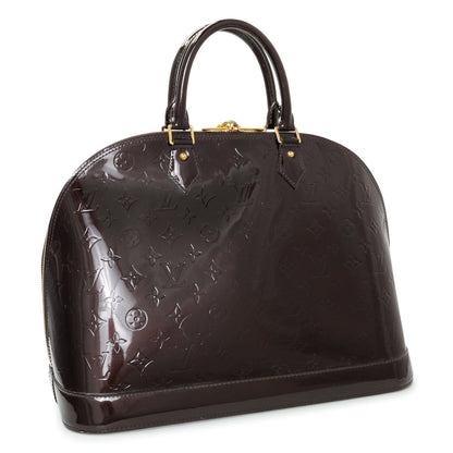 Exclusive Louis Vuitton Amarante Vernis Alma GM — Side View
