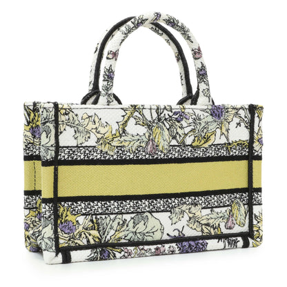 Exclusive Christian Dior Embroidered Canvas Mini Book Tote w/ Strap — Side View