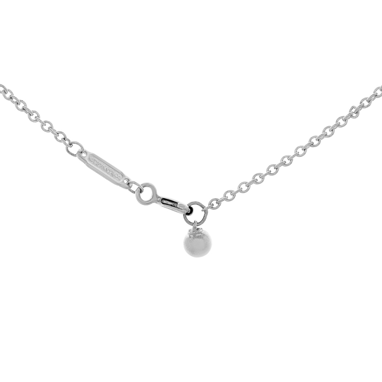 Exclusive Tiffany & Co. Sterling Silver HardWear Ball Pendant Necklace — Top View