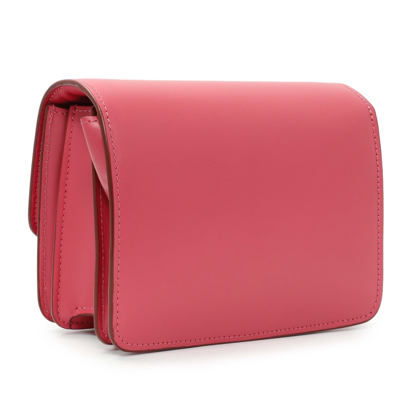 Exclusive Celine Pink Box Calfskin Small Classic Box Flap Bag — Side View