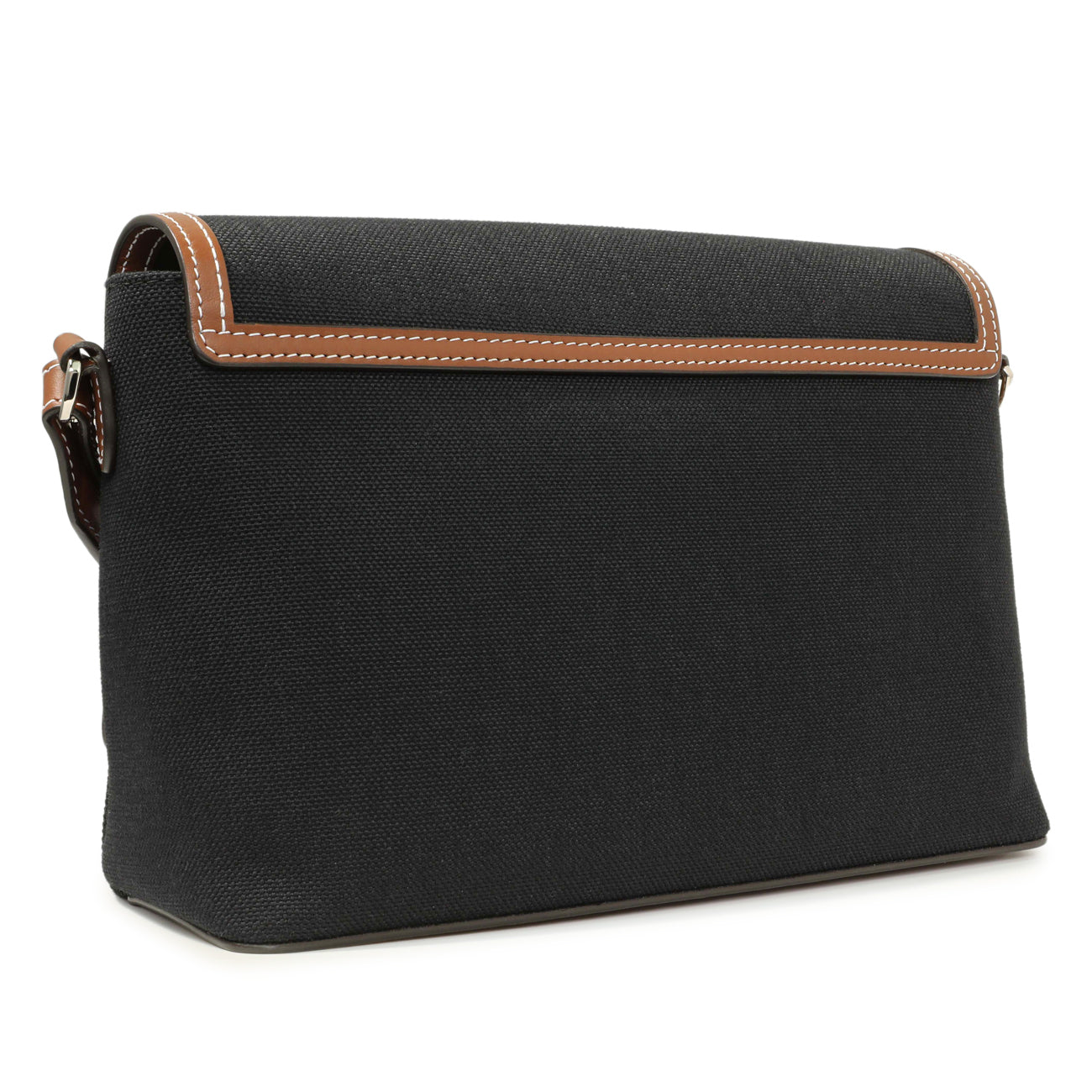 Exclusive Burberry Black Canvas Horseferry Note Crossbody — Side View