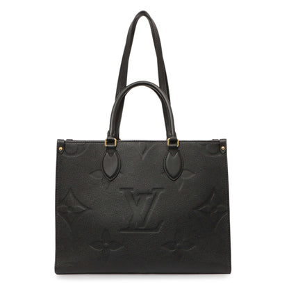 Exclusive Louis Vuitton Black Empreinte Monogram Giant Onthego MM — Front View