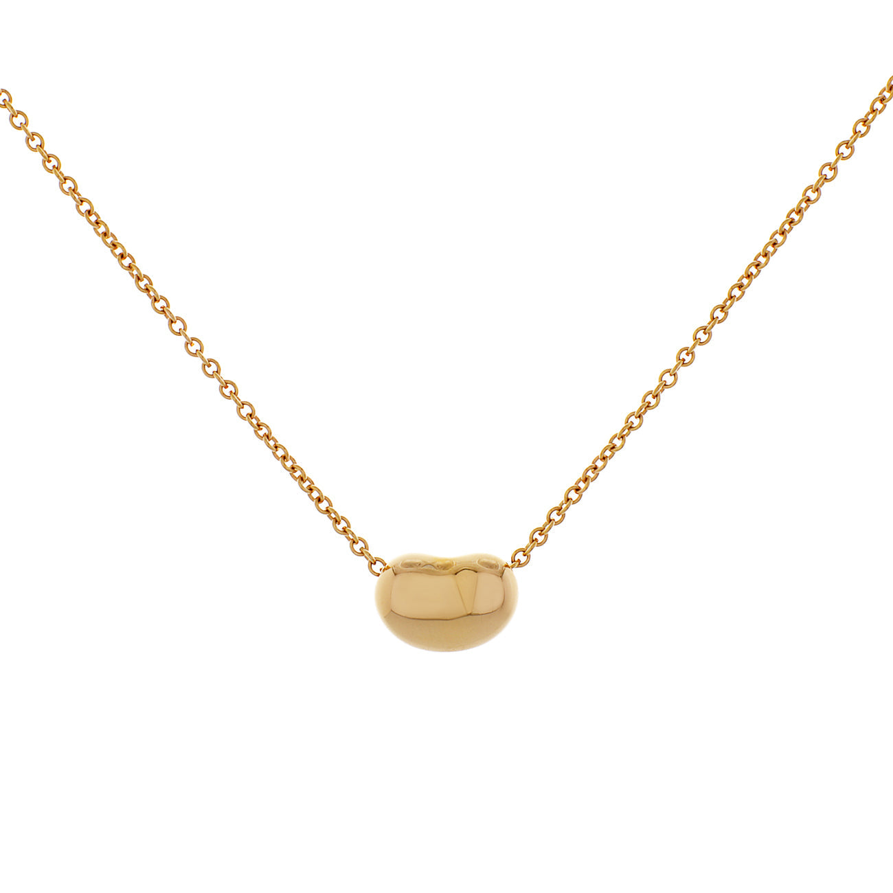 Exclusive Tiffany & Co. 18K Rose Gold 9mm Bean Pendant — Front View