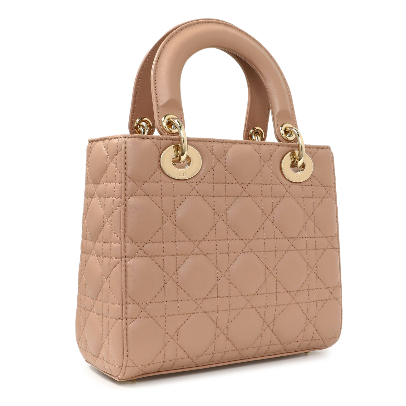 Exclusive Christian Dior Blush Lambskin Cannage Small My ABCDior Lady Dior — Side View