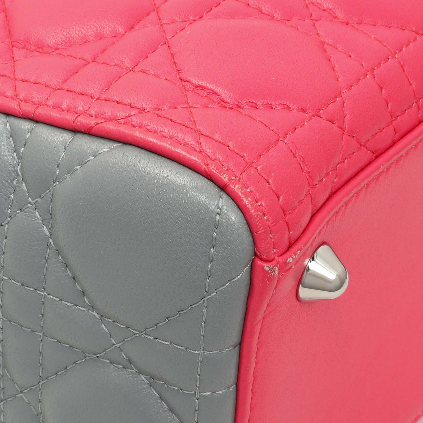 Exclusive Christian Dior Lambskin Cannage Tri Color Large Lady Dior — Lifestyle View