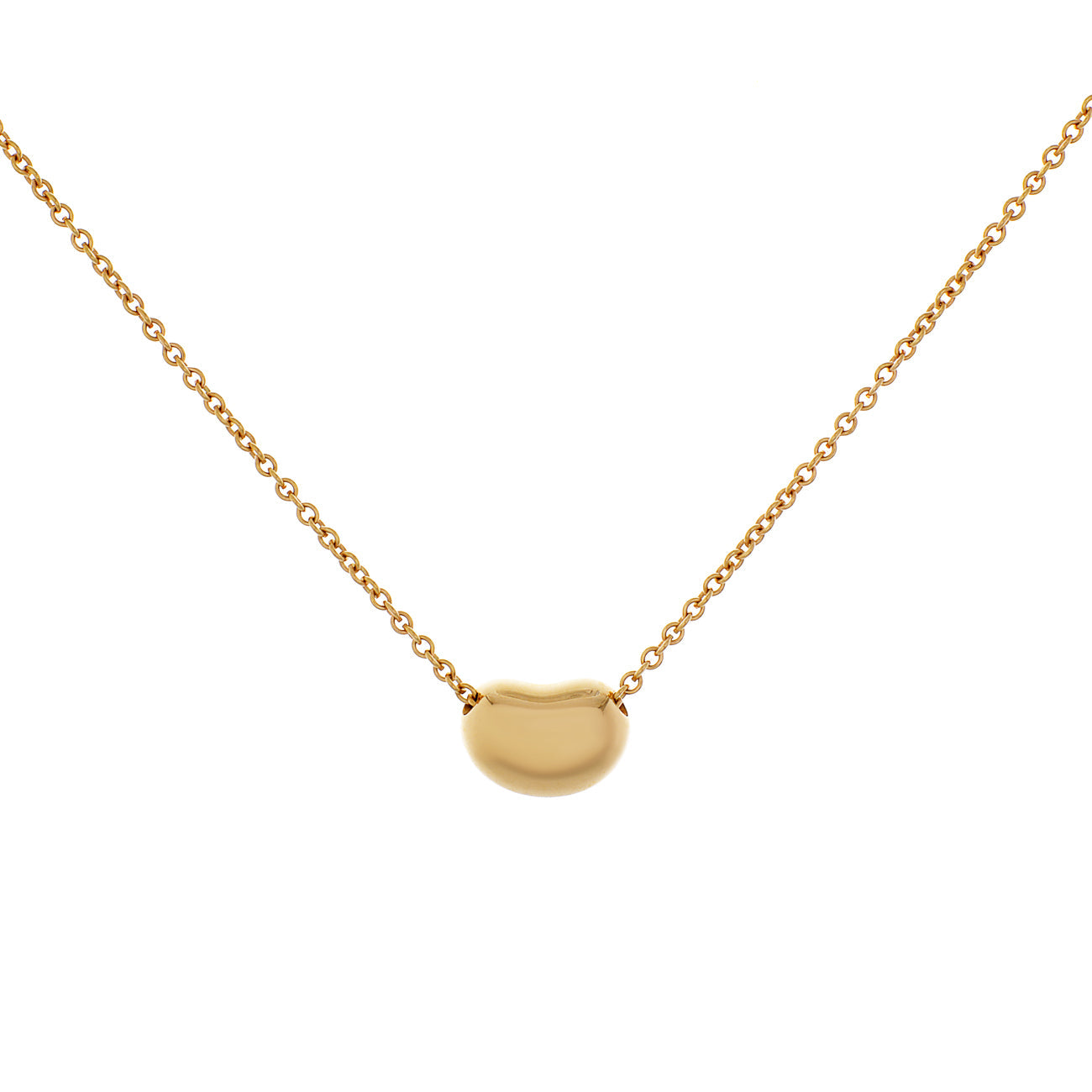 Exclusive Tiffany & Co. 18K Rose Gold 9mm Bean Pendant — Side View
