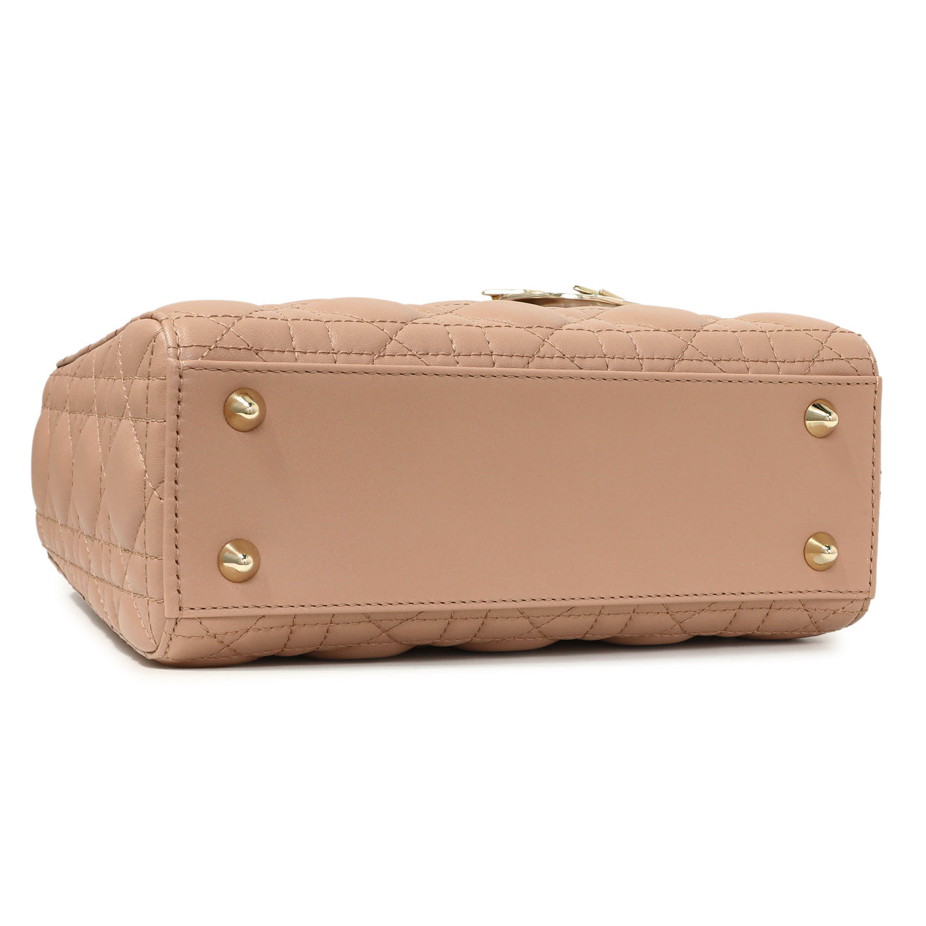Exclusive Christian Dior Blush Lambskin Cannage Small My ABCDior Lady Dior — Back View