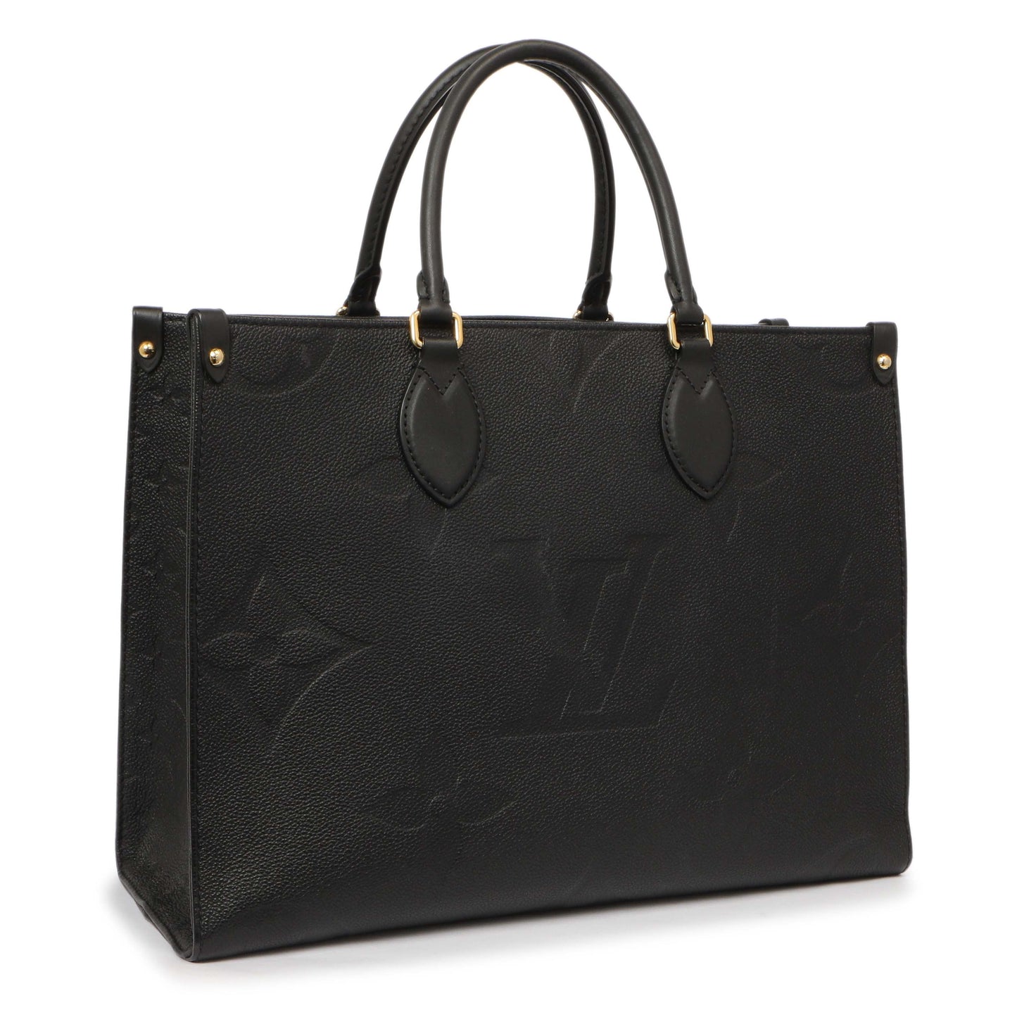 Exclusive Louis Vuitton Black Empreinte Monogram Giant Onthego MM — Side View