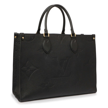Exclusive Louis Vuitton Black Empreinte Monogram Giant Onthego MM — Side View