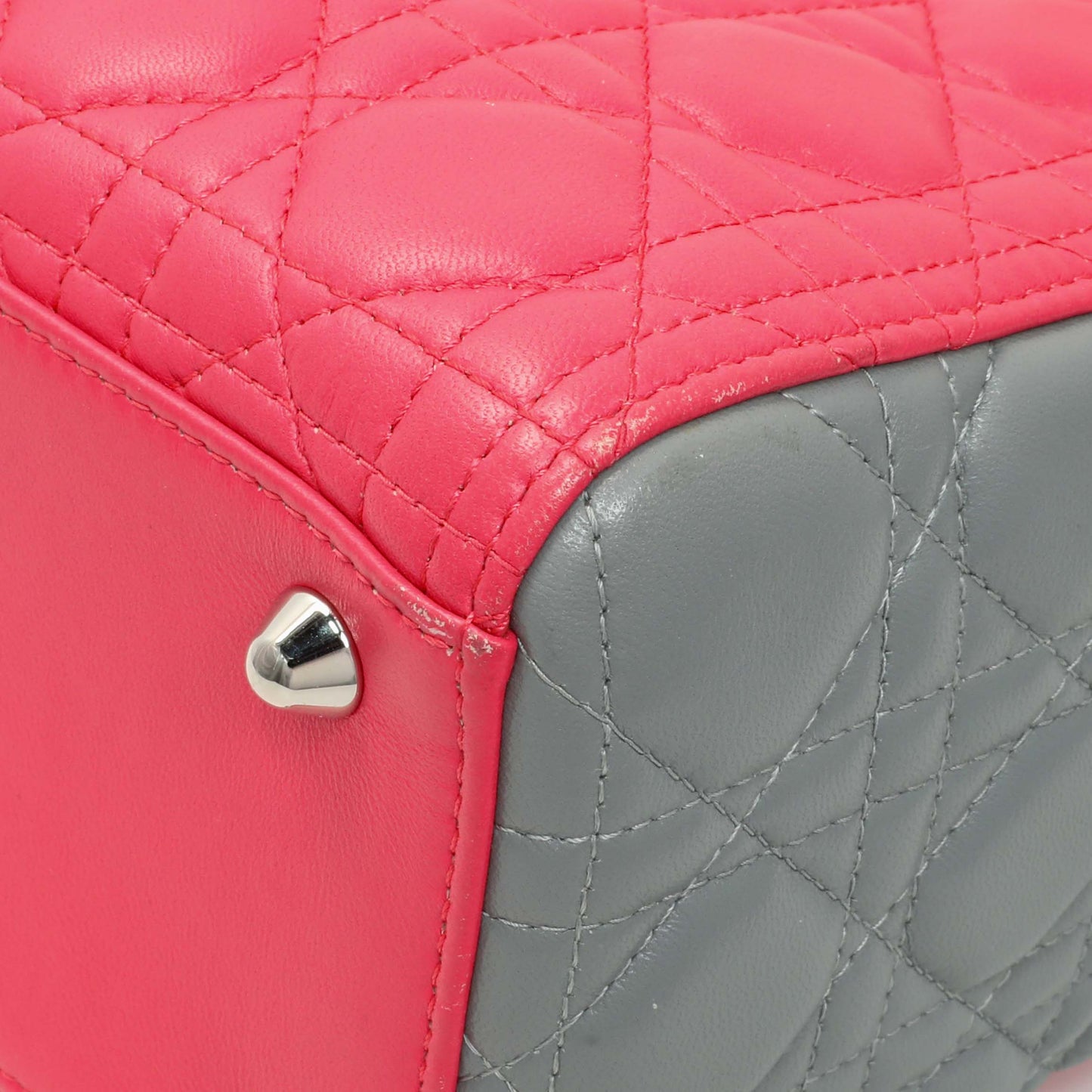 Exclusive Christian Dior Lambskin Cannage Tri Color Large Lady Dior — Alternate View 7