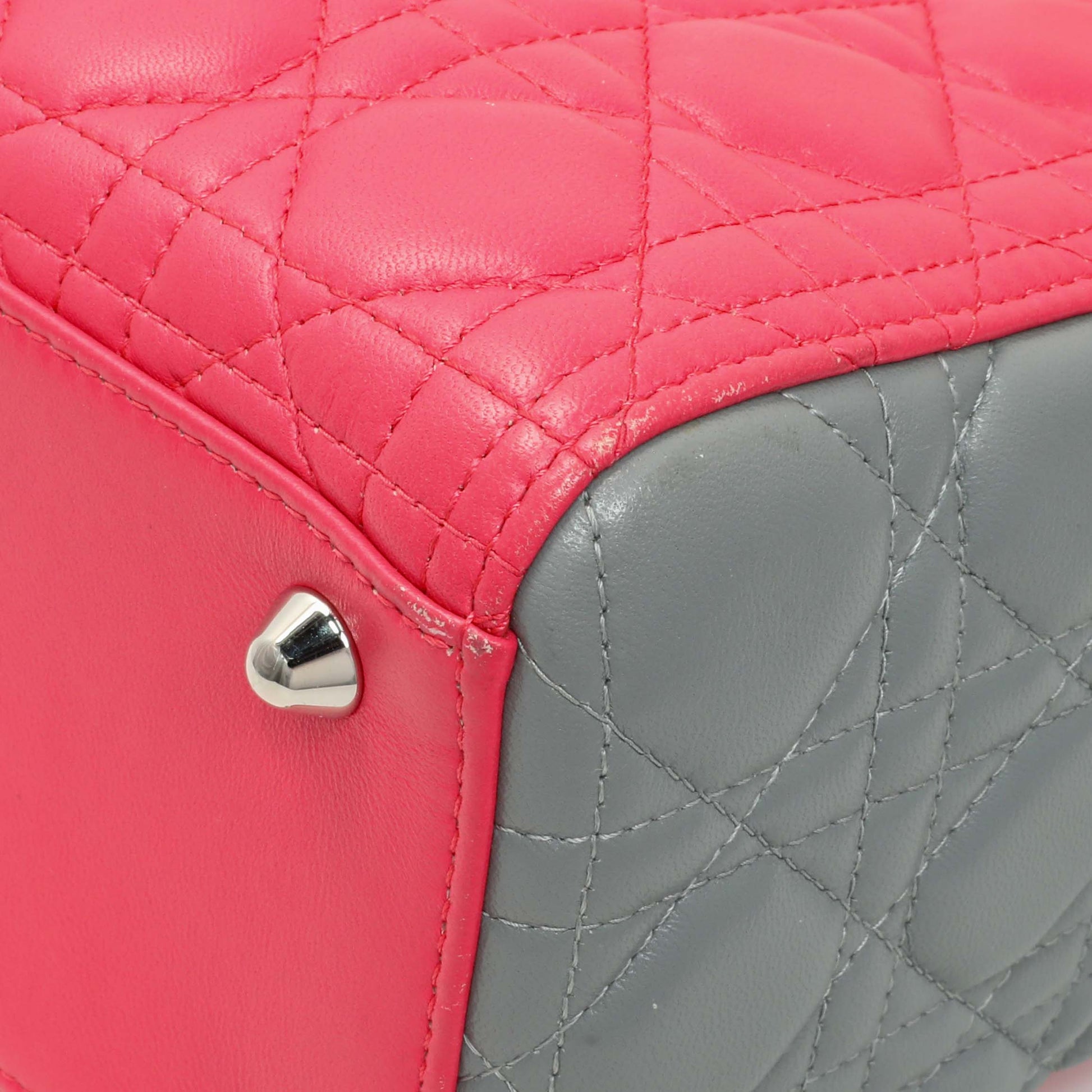 Exclusive Christian Dior Lambskin Cannage Tri Color Large Lady Dior — Alternate View 7