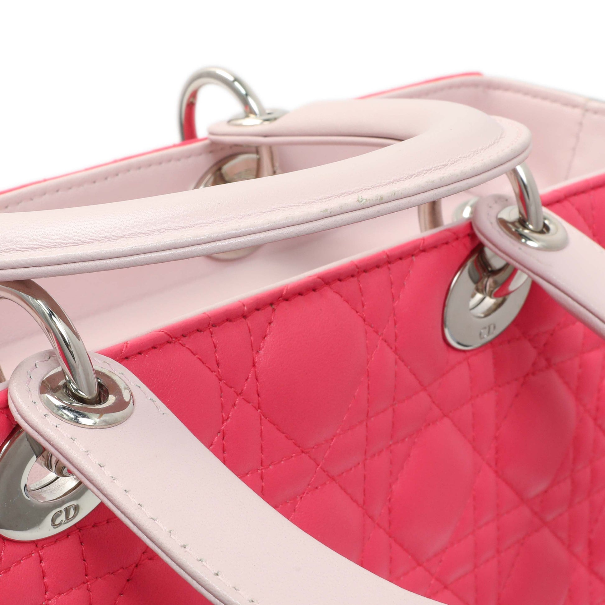 Exclusive Christian Dior Lambskin Cannage Tri Color Large Lady Dior — Alternate View 15