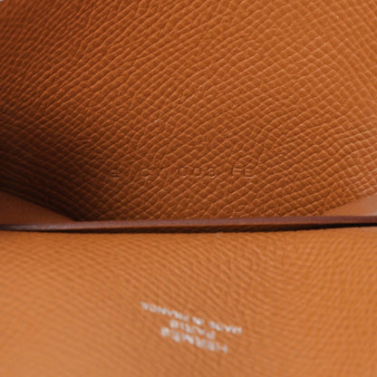 Exclusive Hermes Gold Epsom Hermesnap Wallet — Lifestyle View