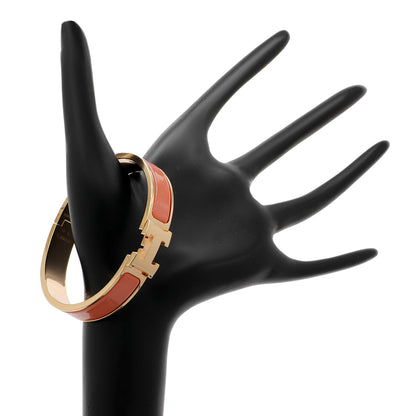 Exclusive Hermes Narrow Clic H Bracelet — Back View