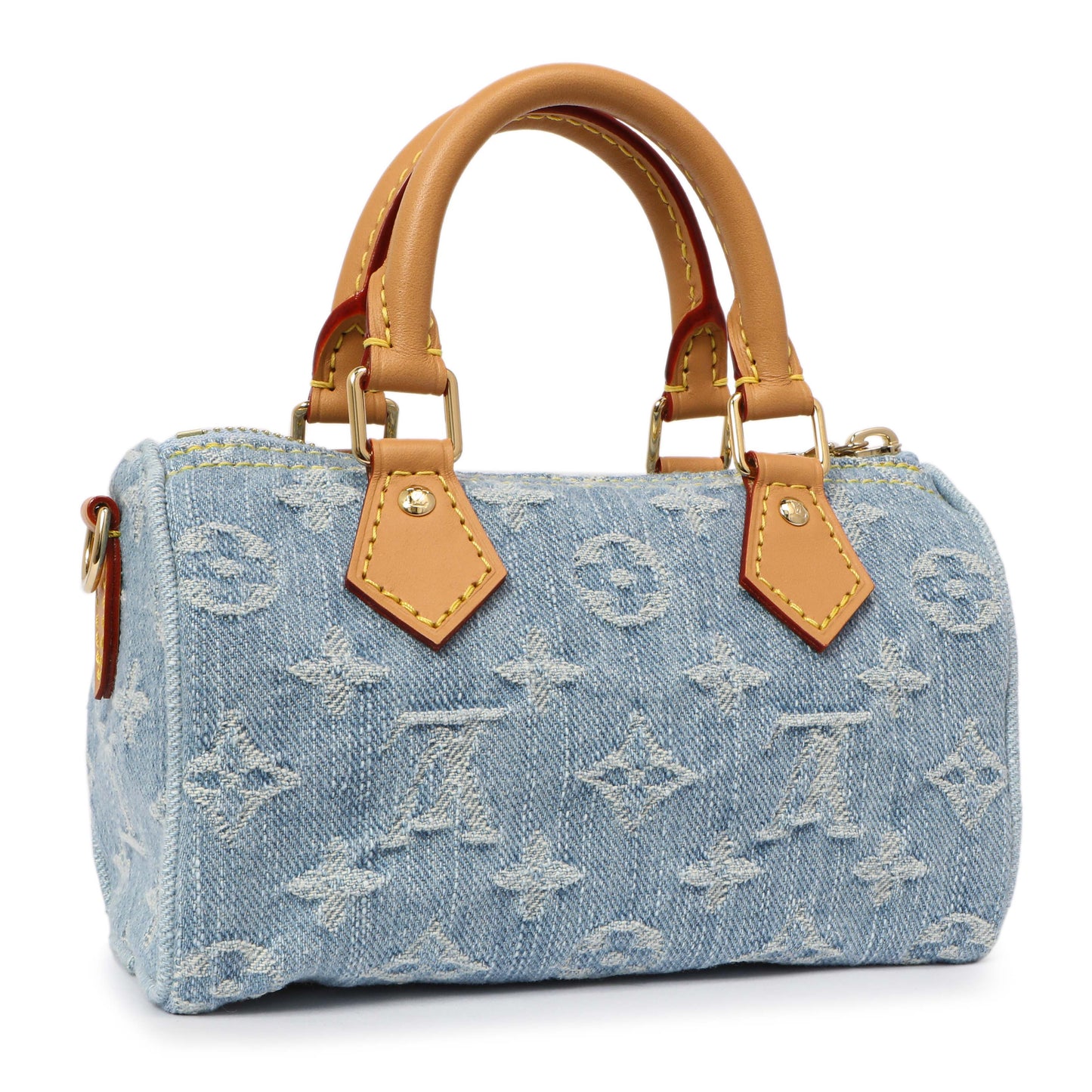 Exclusive Louis Vuitton Monogram Denim Nano Speedy — Side View