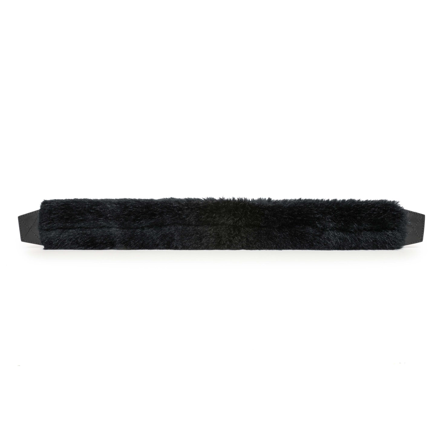 Exclusive Givenchy Black Faux Fur Logo Strap Cover — Side View