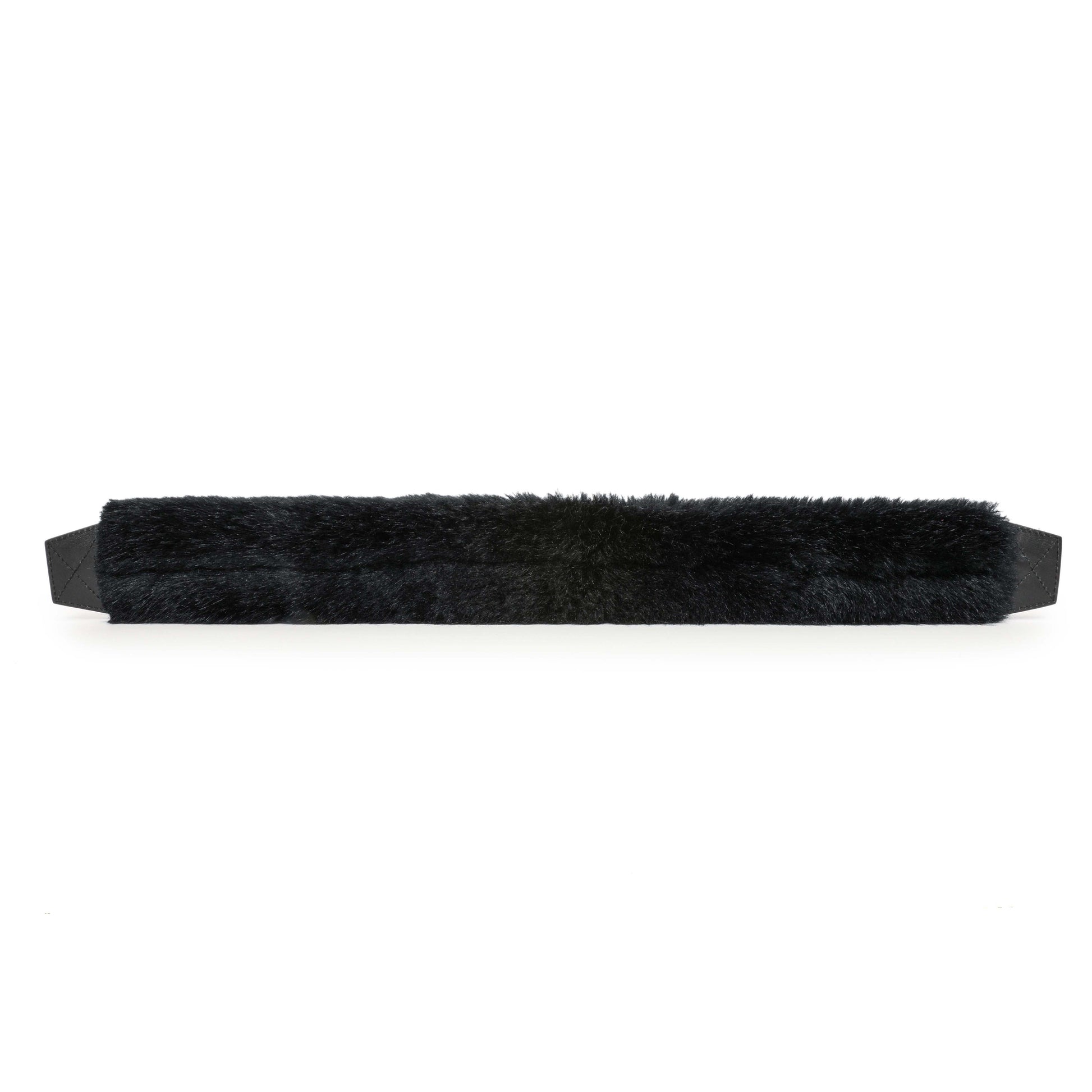 Exclusive Givenchy Black Faux Fur Logo Strap Cover — Side View