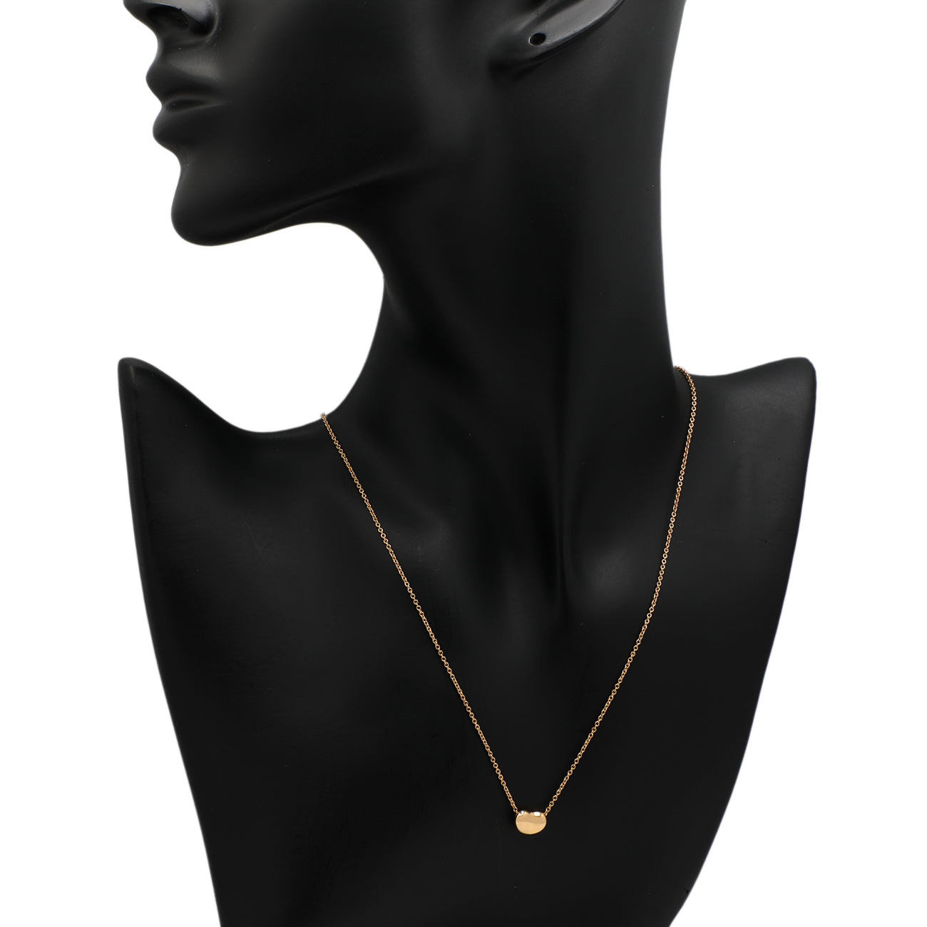Exclusive Tiffany & Co. 18K Rose Gold 9mm Bean Pendant — Detail View