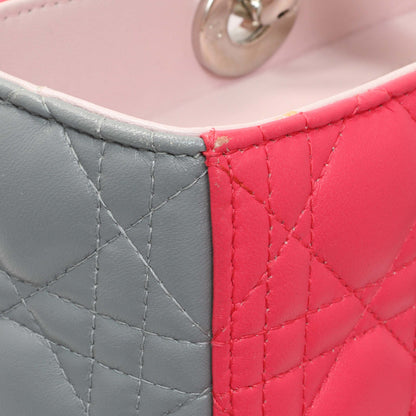Exclusive Christian Dior Lambskin Cannage Tri Color Large Lady Dior — Alternate View 10
