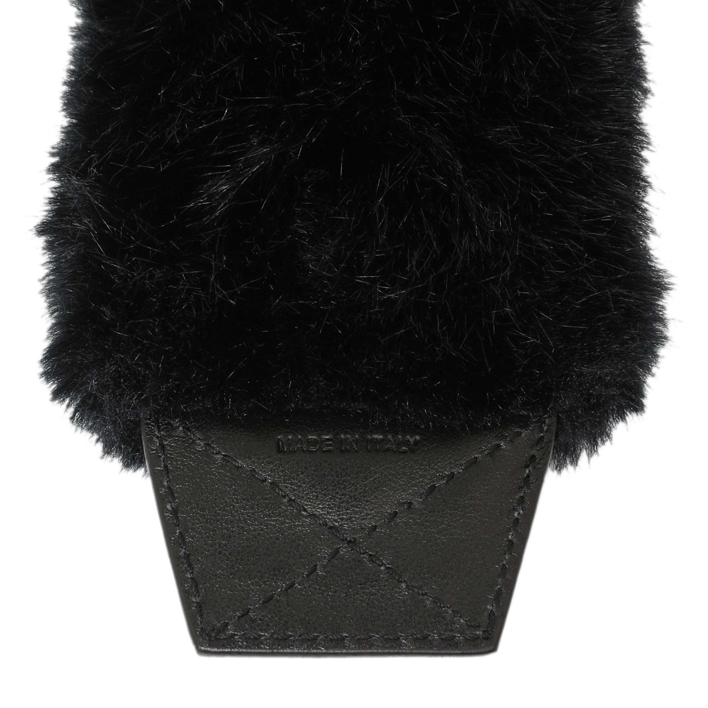 Exclusive Givenchy Black Faux Fur Logo Strap Cover — Top View