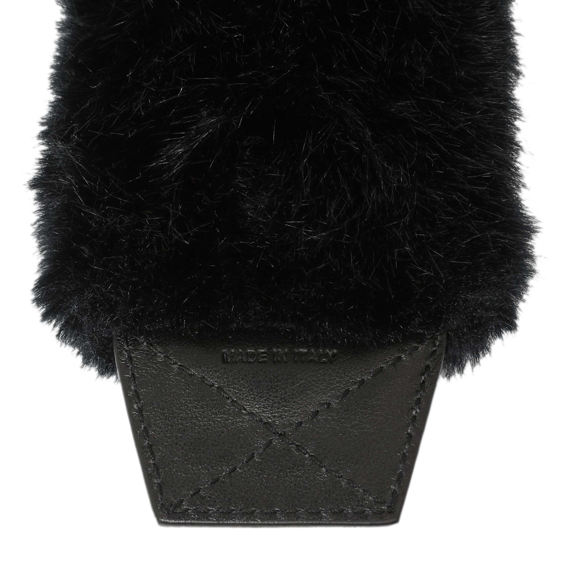 Exclusive Givenchy Black Faux Fur Logo Strap Cover — Top View