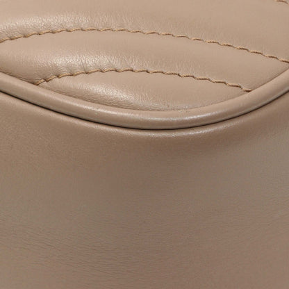 Exclusive Gucci Porcelain Rose Calfskin Matelasse Small GG Marmont Chain Shoulder Bag — Detail View