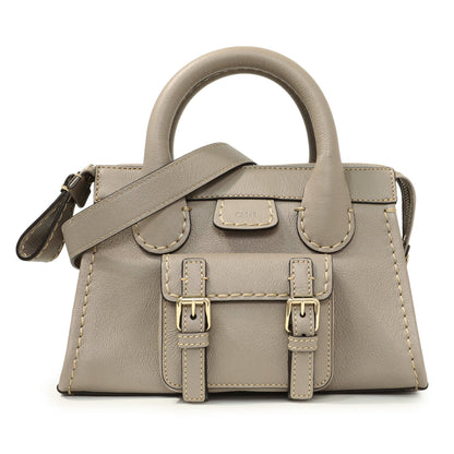 Exclusive Chloe Cashmere Grey Buffalo Mini Edith — Front View