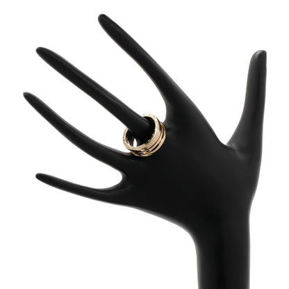Exclusive Bulgari 18K Yellow Gold B.zero1 Three-Band Ring — Back View