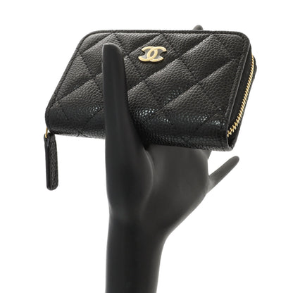 Exclusive Chanel Black Caviar Quilted Zip Coin Purse — Alternate View 7