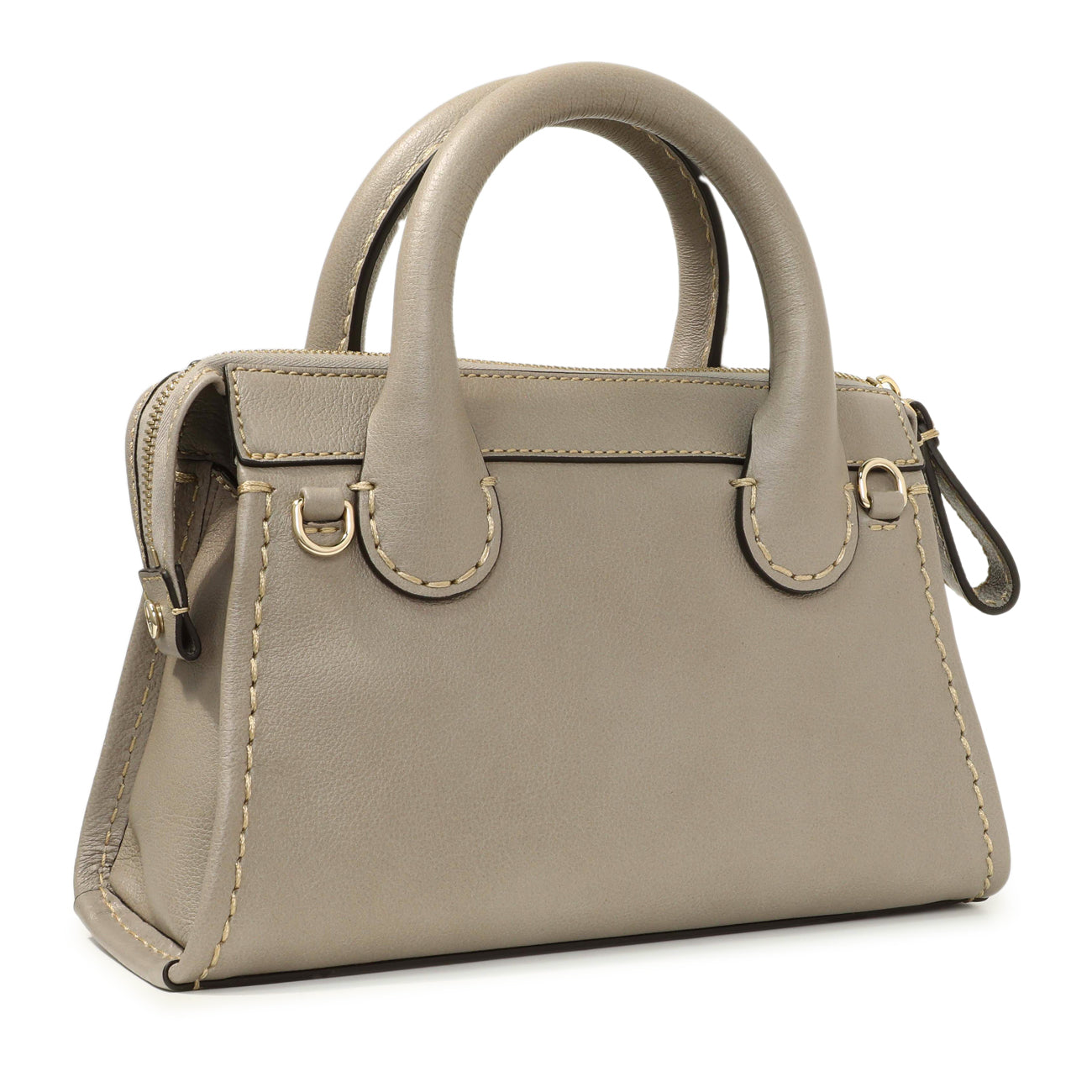 Exclusive Chloe Cashmere Grey Buffalo Mini Edith — Side View