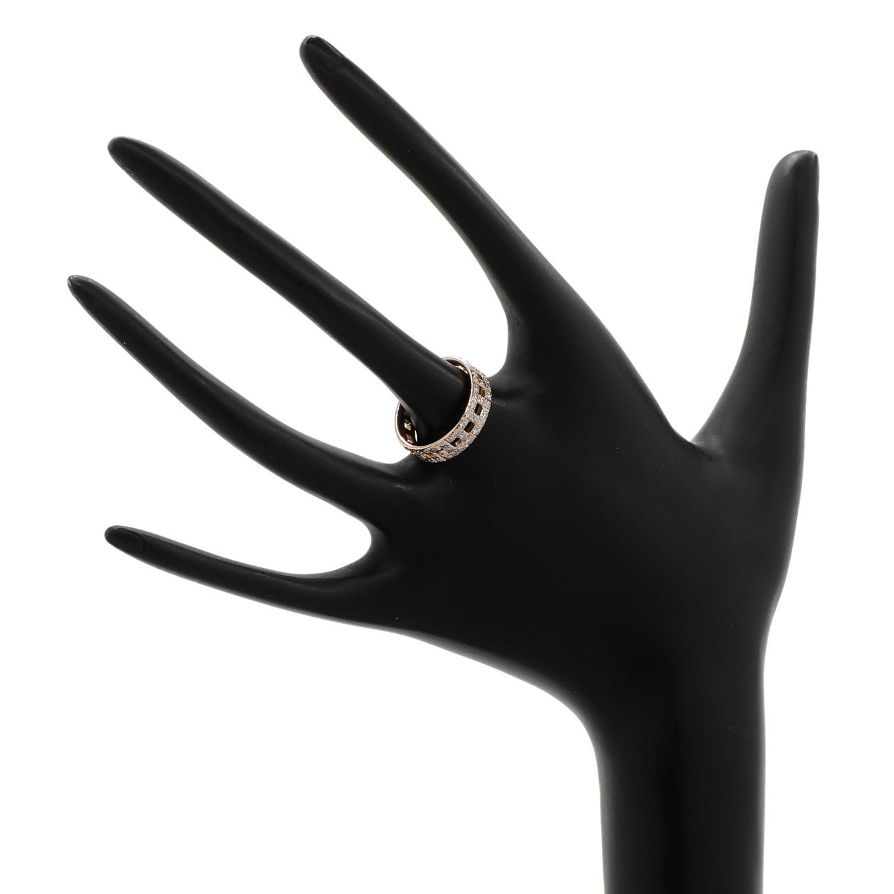 Exclusive Tiffany & Co. 18K Yellow Gold Diamond T True Wide Ring — Back View