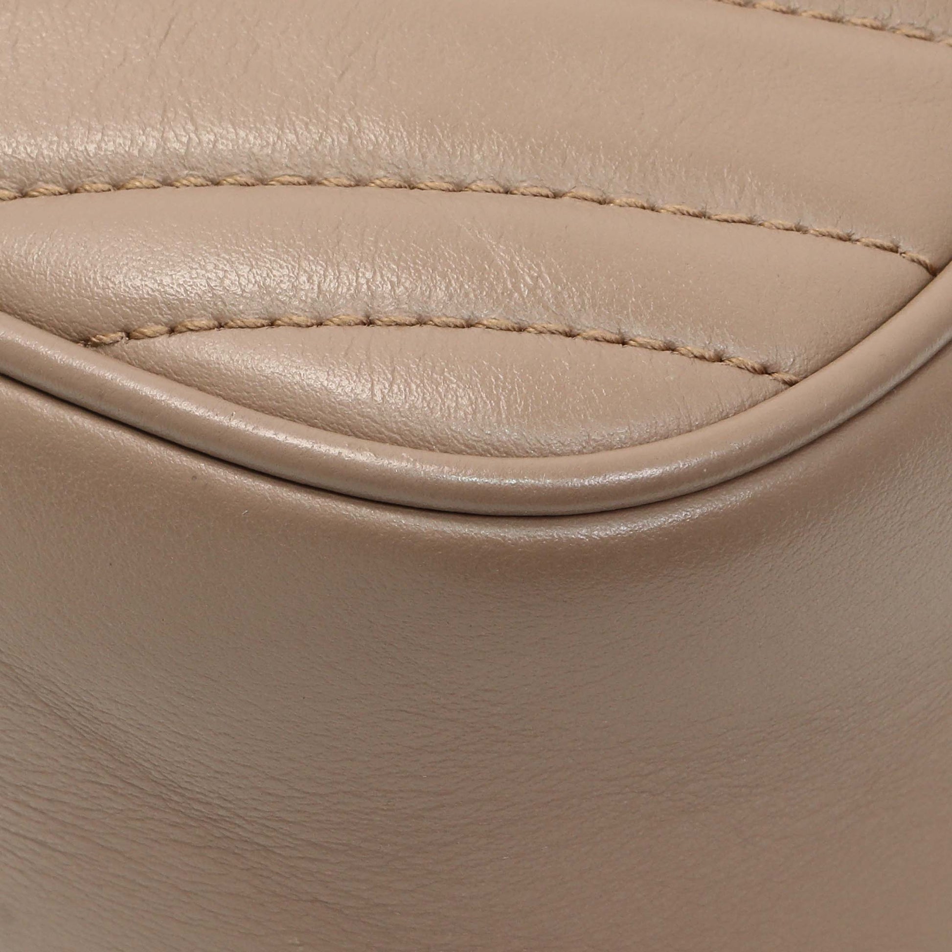 Exclusive Gucci Porcelain Rose Calfskin Matelasse Small GG Marmont Chain Shoulder Bag — Alternate View 7