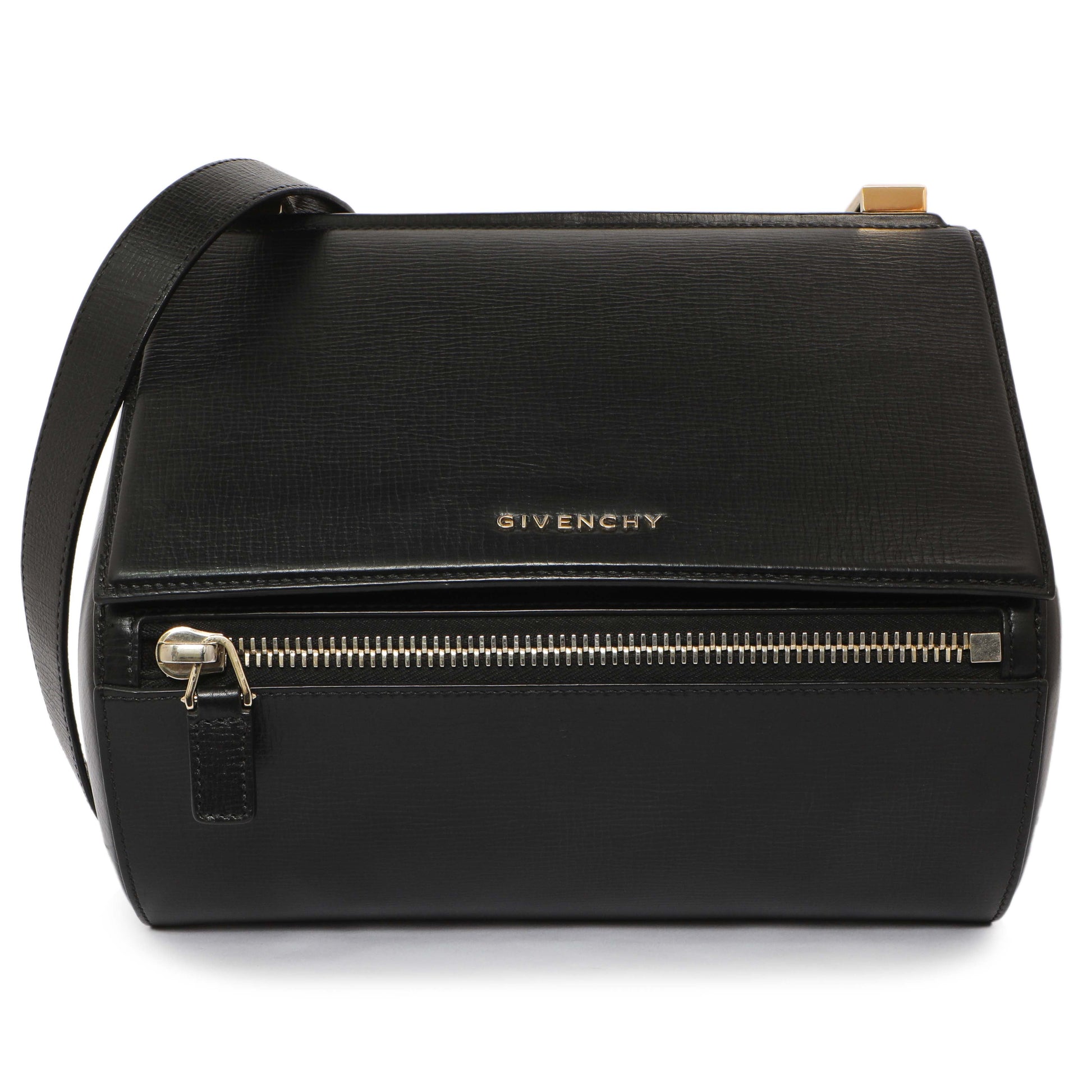 Exclusive Givenchy Black Calfskin Medium Pandora Box — Front View