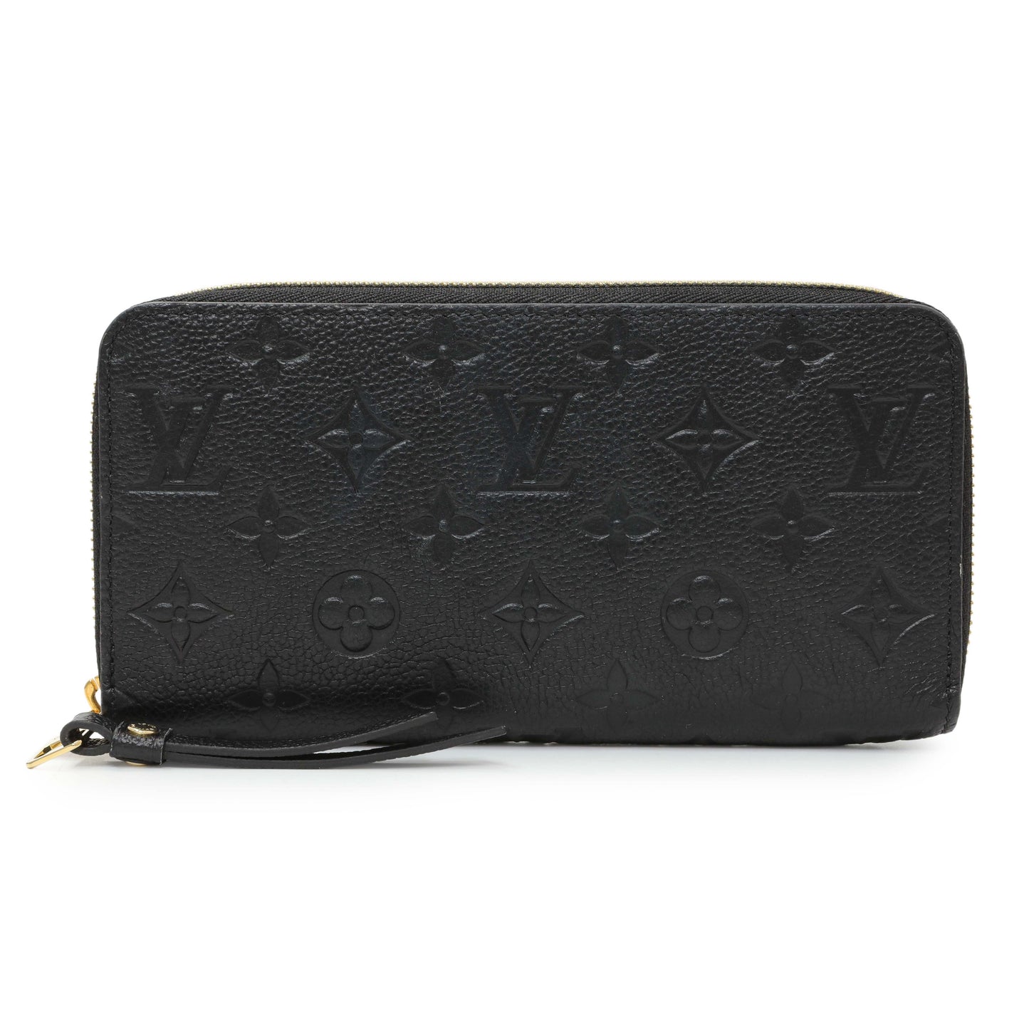 Exclusive Louis Vuitton Black Empreinte Zippy Wallet — Front View